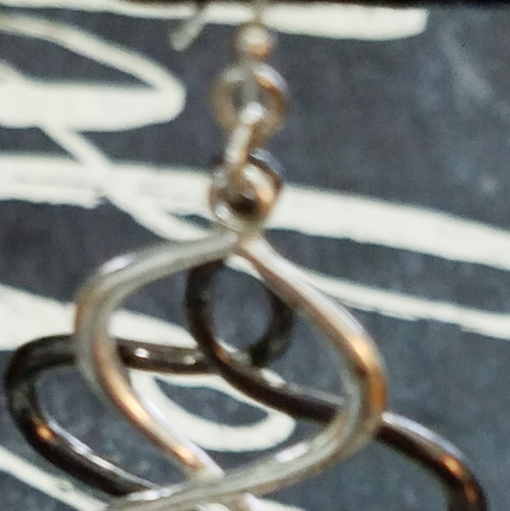 Double layer dangle earrings - Picture 3 of 3